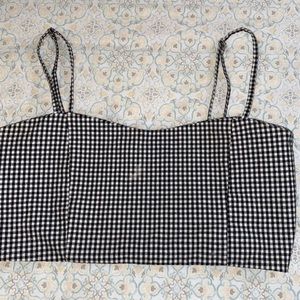 brandy melville checkered crop top